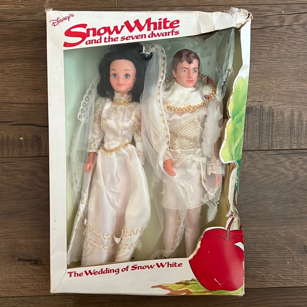 VTG BIKIN The Wedding of Snow White Prince Dolls 11.5" Snow White & the 7 Dwarfs
